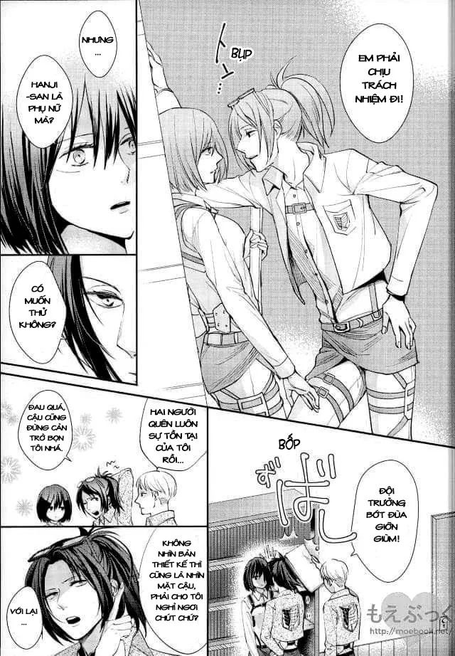 HentaiVN.net - Ảnh 18 - Chẳng thể đợi chờ (Shingeki no Kyojin) [Matte Nado Irarenai] - Chap 1