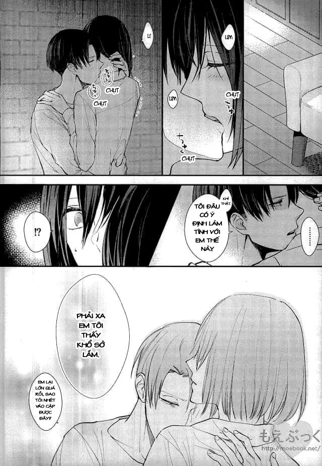 HentaiVN.net - Ảnh 26 - Chẳng thể đợi chờ (Shingeki no Kyojin) [Matte Nado Irarenai] - Chap 1
