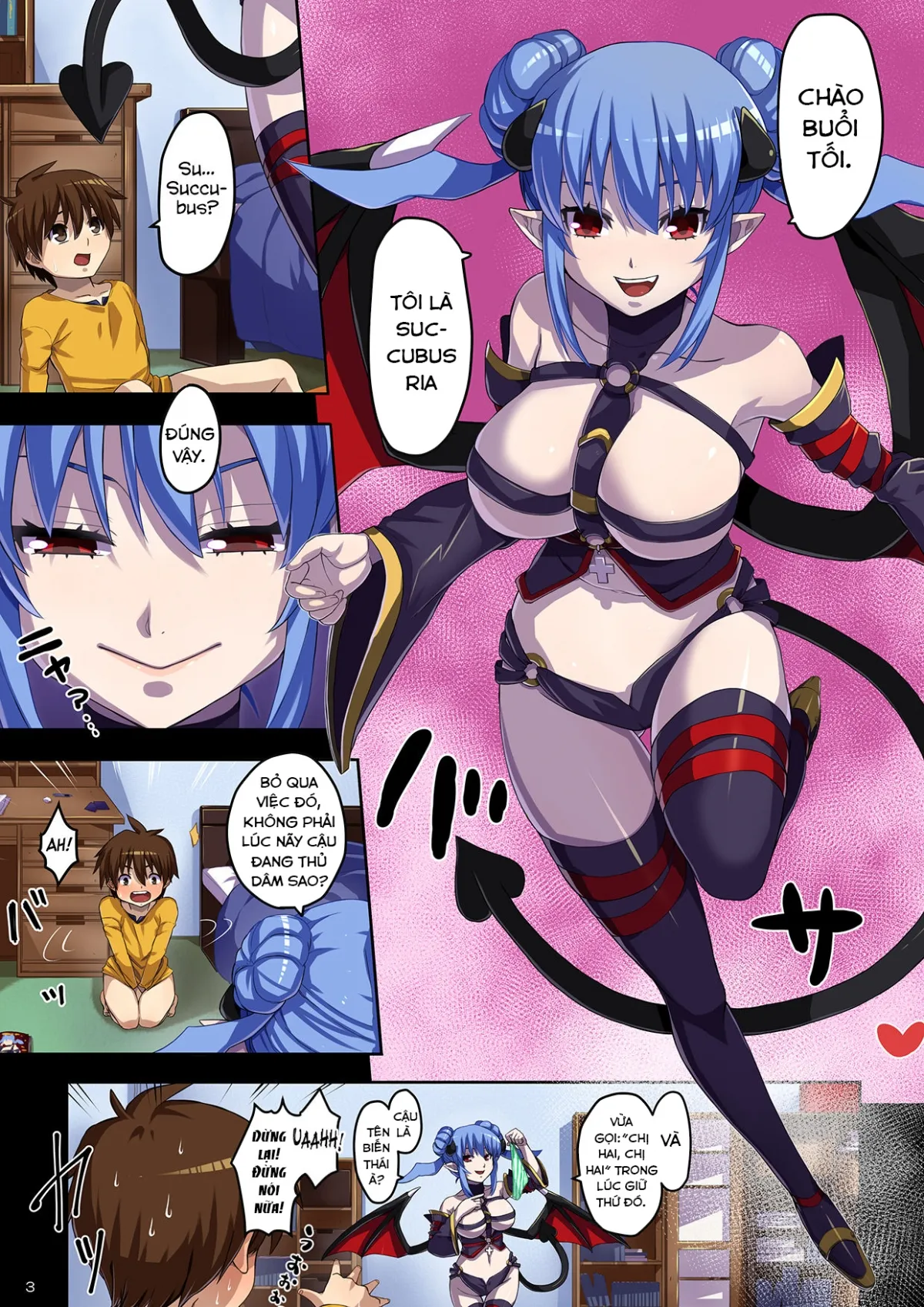 HentaiVN.net - Ảnh 4 - một succubus đã xuất hiện khi tôi thủ dâm bằng quần lót của chị tôi [Ane no Pantsu de Onatte itara Inma ga Yatte kita ; A Succubus Came When I was Masturbating with My Sisters Panties] - Chap 1