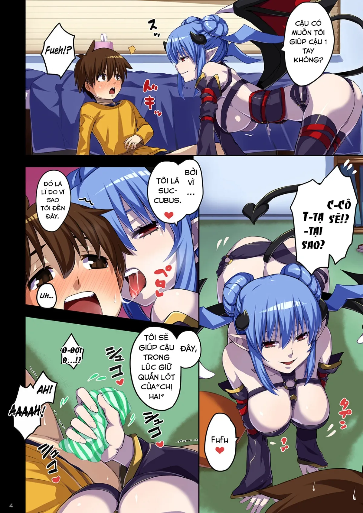 HentaiVN.net - Ảnh 5 - một succubus đã xuất hiện khi tôi thủ dâm bằng quần lót của chị tôi [Ane no Pantsu de Onatte itara Inma ga Yatte kita ; A Succubus Came When I was Masturbating with My Sisters Panties] - Chap 1