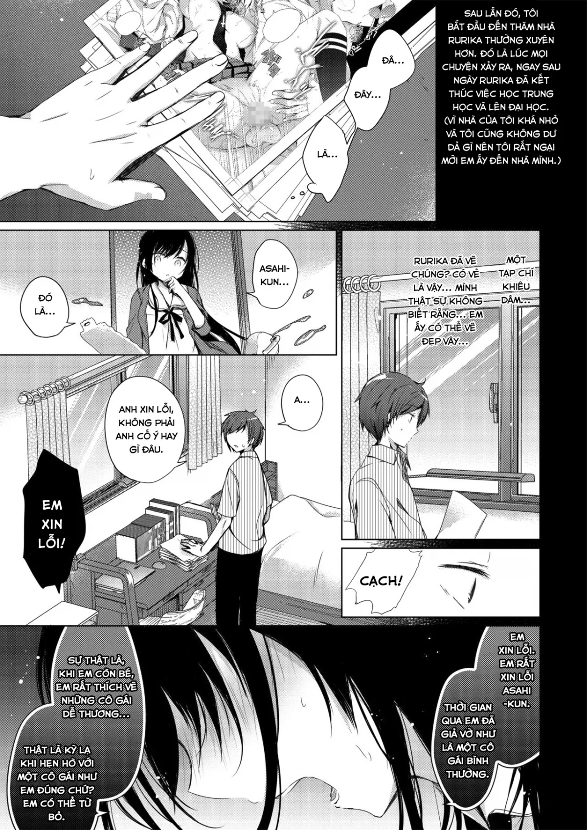 HentaiVN.net - Ảnh 8 - Ero Doujin Sakka no Boku no Kanojo wa Uwaki nante Shinai [She will never let me down] - Chap 1