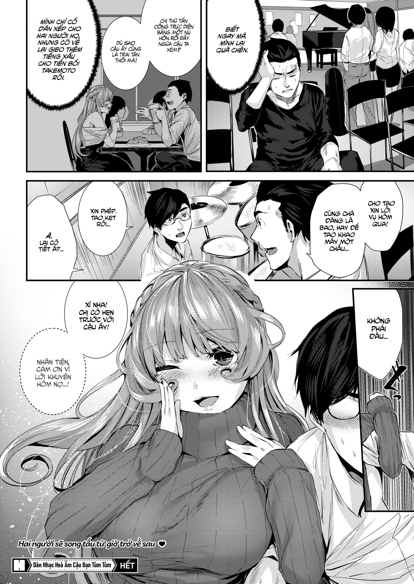 HentaiVN.net - Ảnh 22 - Dàn Nhạc Hoà Âm Với Anh Bạn Tùm Tùm [ドンドンフェラハーメニー楽団; Dondon Fella Harmony Gakudan; Don Don Fella Harmony Orchestra] - Chap 1