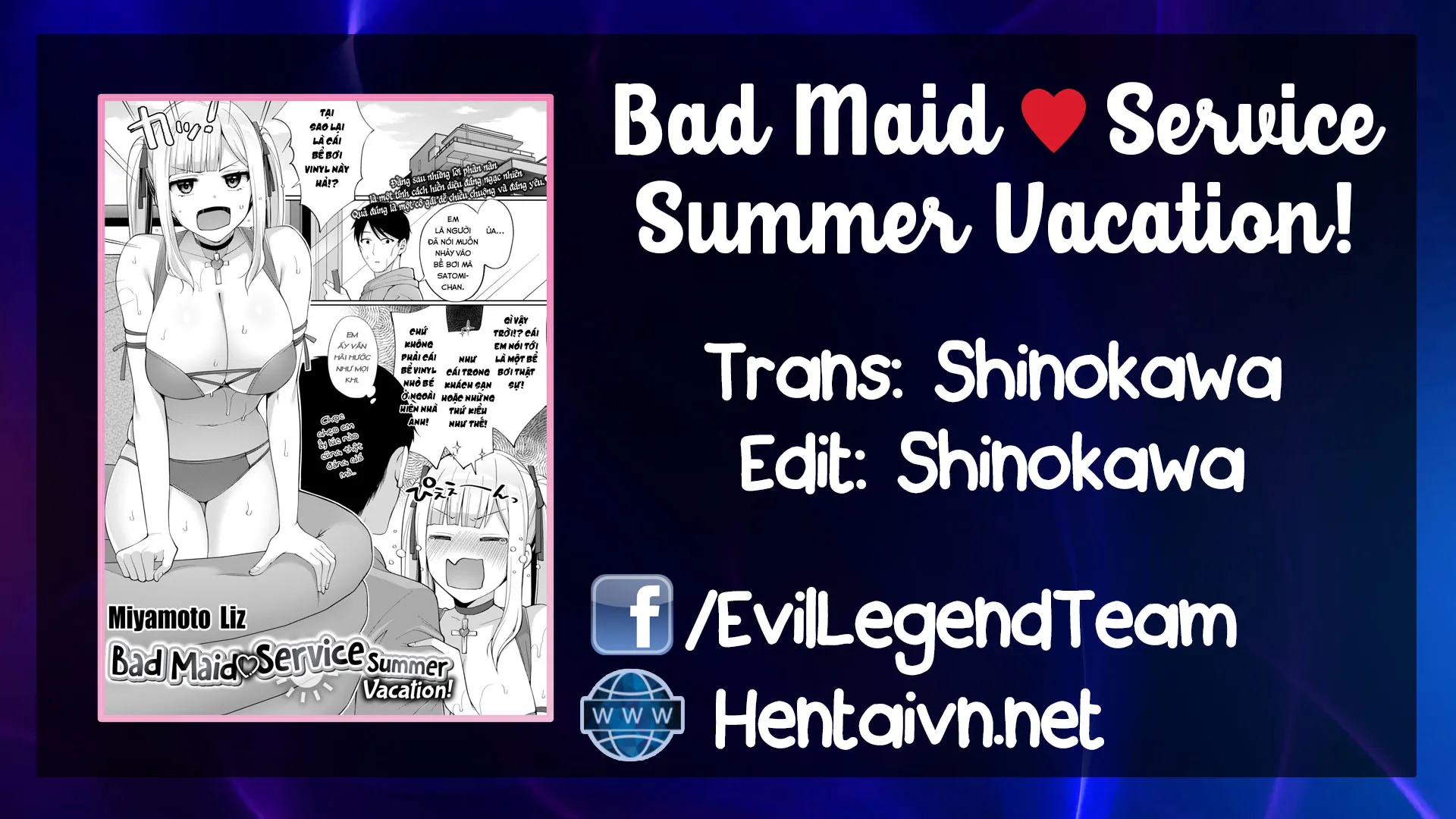 HentaiVN.net - Ảnh 1 - Bad Maid ❤ Service Summer Vacation! - Chap 1