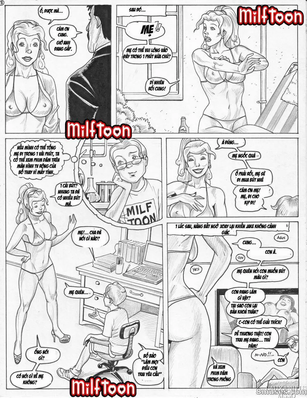 HentaiVN.net - Ảnh 4 - Milftoon Dumblond - Chap 1