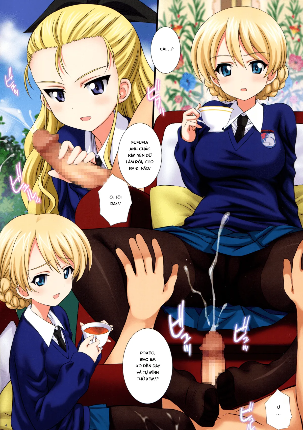 HentaiVN.net - Ảnh 6 - Gochuumon wa Koucha desu ka? (Girls und Panzer) - Chap 1