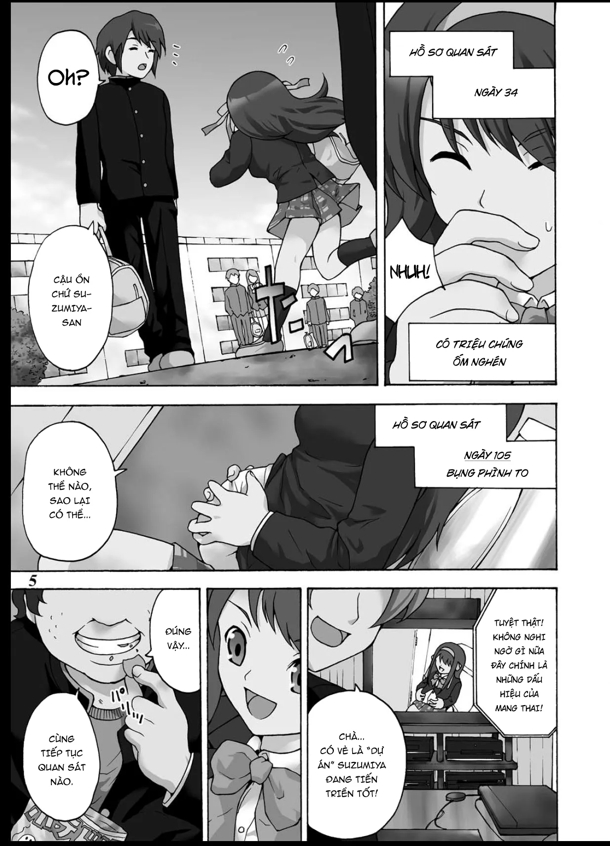 HentaiVN.net - Ảnh 5 - Tsuranuke! Suzumiya Haruhi Kyousei Shussan!! [貫け!涼宮ハルヒ強制出産!!] - Chap 1