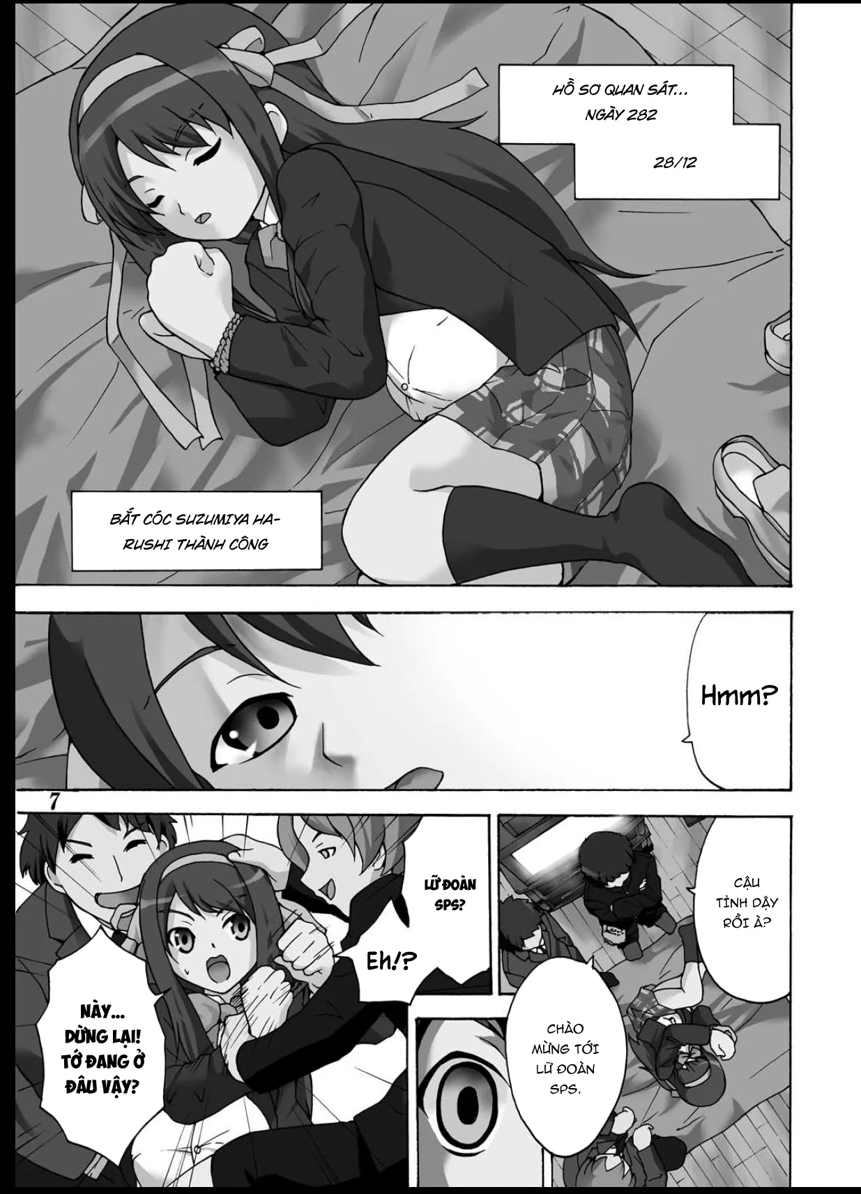 HentaiVN.net - Ảnh 6 - Tsuranuke! Suzumiya Haruhi Kyousei Shussan!! [貫け!涼宮ハルヒ強制出産!!] - Chap 1