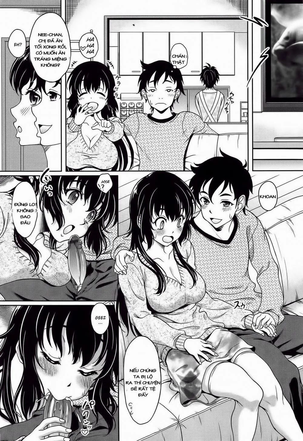 HentaiVN.net - Ảnh 4 - Bà chị tham ăn của tôi [Kuishin-nee Banbanzai] - Chap 1