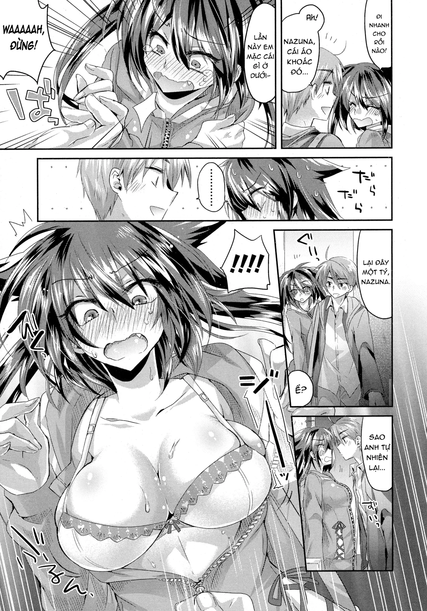 HentaiVN.net - Ảnh 4 - Sarashi na Koigokoro [Exhibitionism Love] - Chap 1