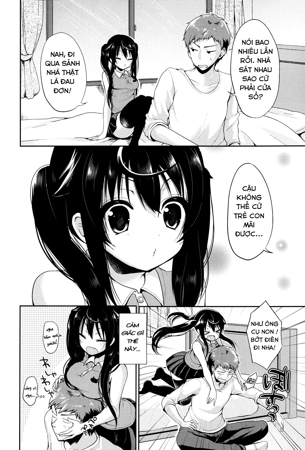 HentaiVN.net - Ảnh 3 - Cô Bạn Hàng Xóm Tinh Nghịch [窓からの侵入者; Intruder From The Window] - Chap 1