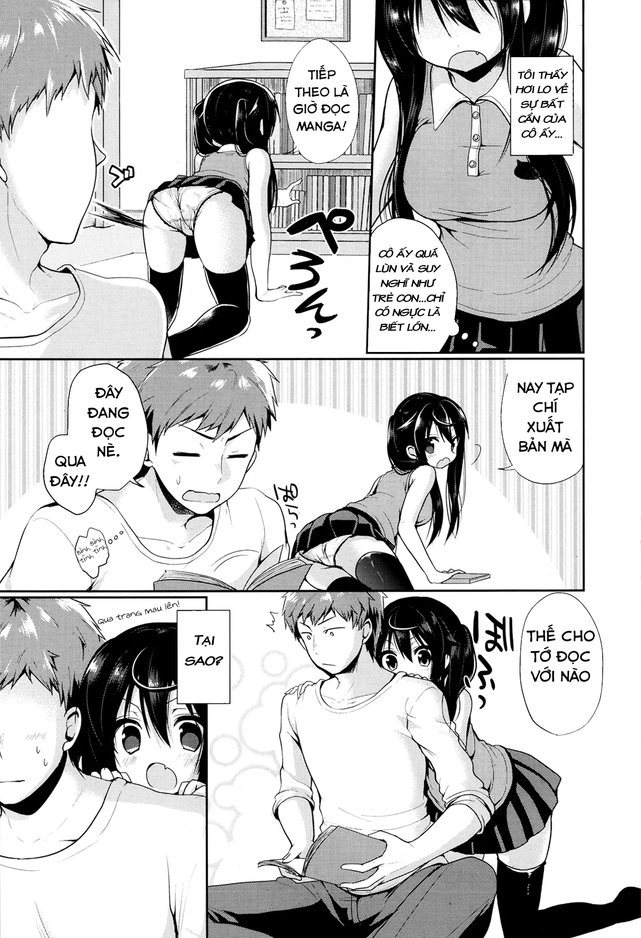 HentaiVN.net - Ảnh 4 - Cô Bạn Hàng Xóm Tinh Nghịch [窓からの侵入者; Intruder From The Window] - Chap 1