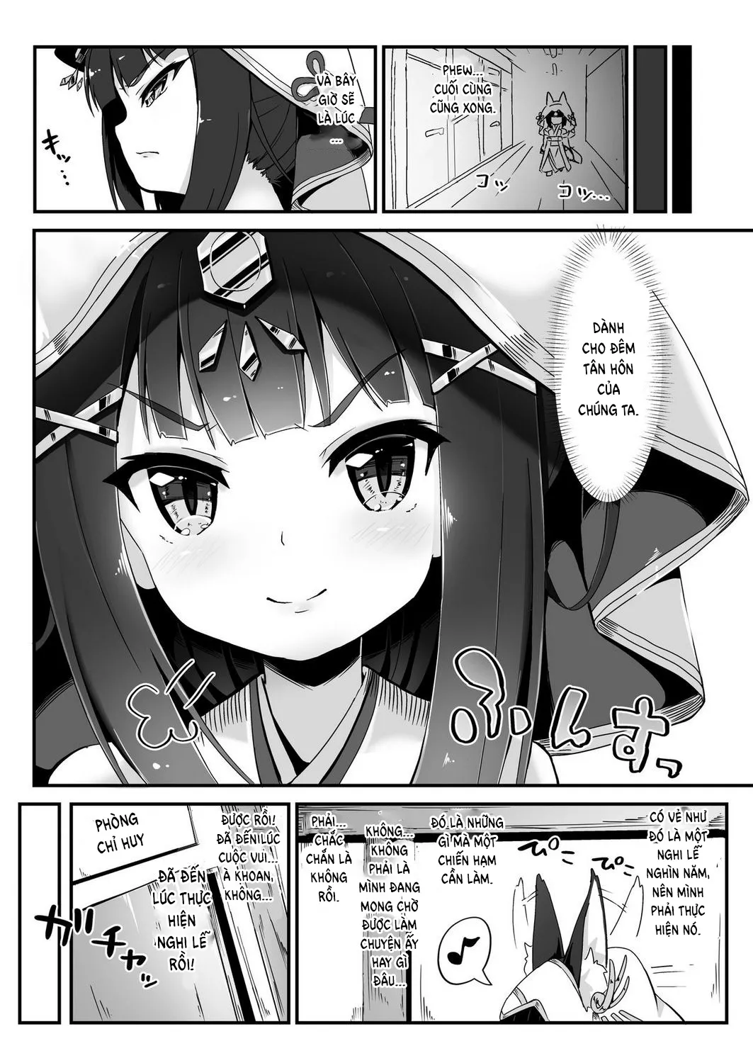 HentaiVN.net - Ảnh 3 - First Night in the Wedding Dress (Azur Lane) [Kekkon Ishou de Shinkon Shoya] - Chap 1