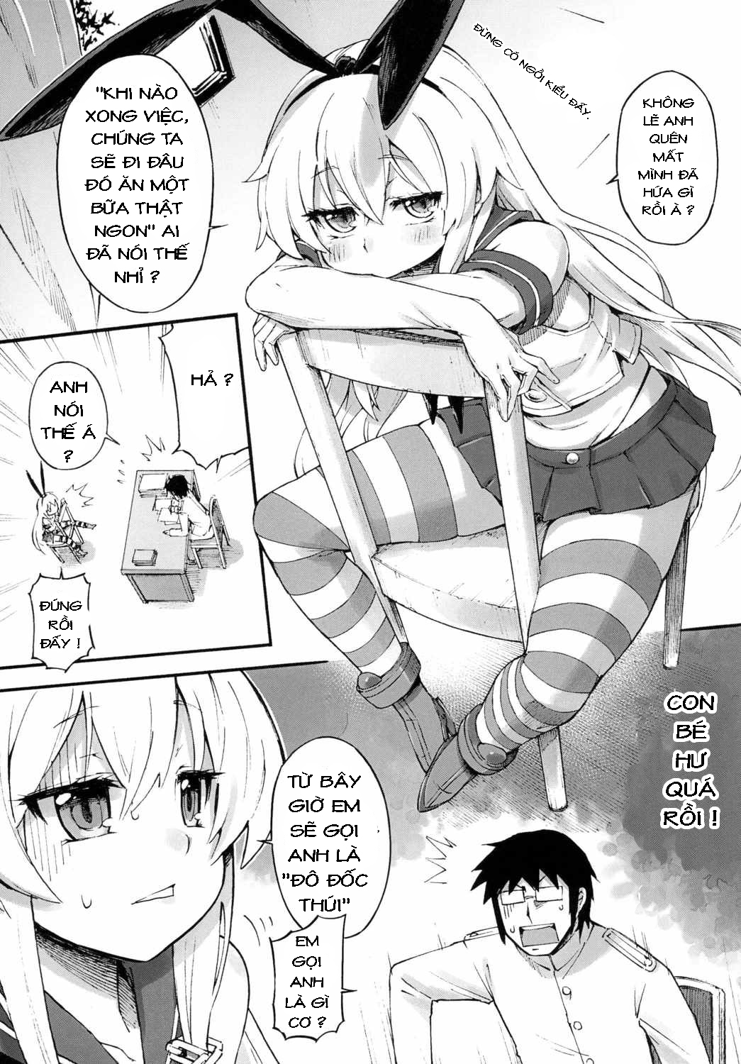 HentaiVN.net - Ảnh 3 - Shimakaze-chan's Overtime (Kancolle) [Shimakaze-Chan No Zangyou; 島風ちゃんの残業] - Chap 1