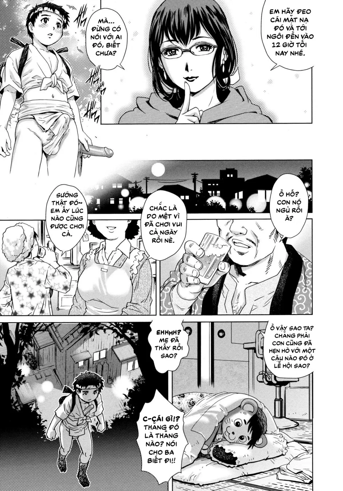 HentaiVN.net - Ảnh 6 - Nhóc Trai Tân Và Lễ Hội Kì Bí [Doutei to Hisai , The Virgin Boy and the Secret Festival] - Chap 1