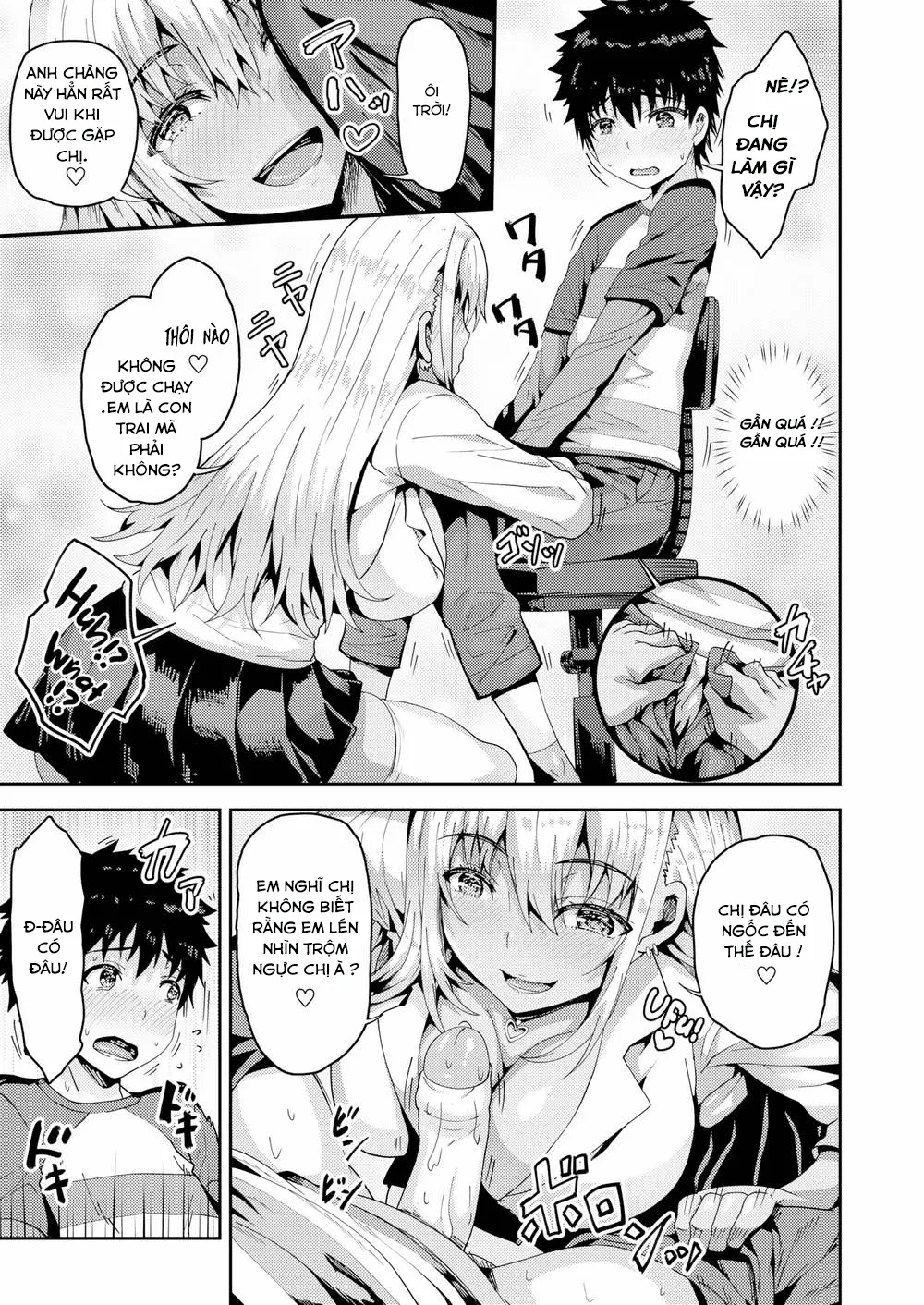 HentaiVN.net - Ảnh 5 - Tonari no Bitch Gal to Junjou Shounen [The Slut Next Door & The Naive Young Boy; Tonari no Bitch Gal to Josou Shounen] - Chap 1