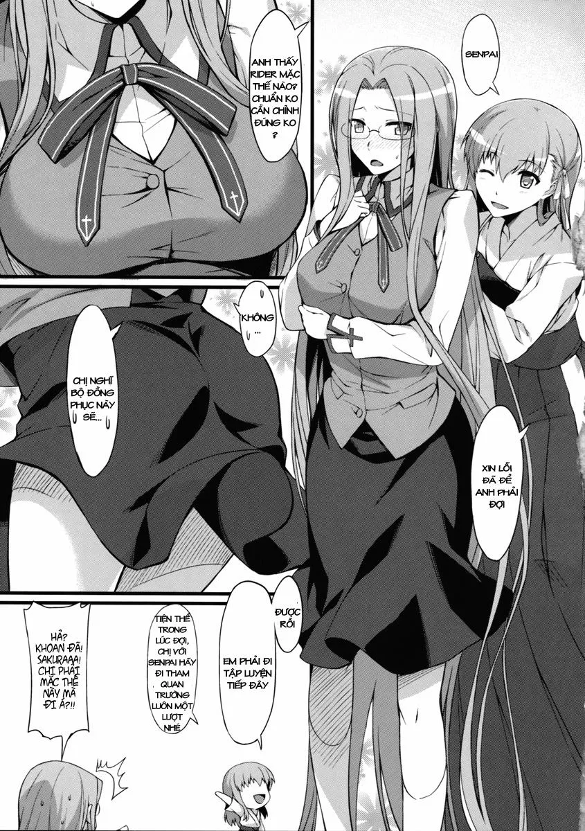 HentaiVN.net - Ảnh 5 - Rider san to Gakusei Fuku. (Fate Hollow Ataraxia) - Chap 1