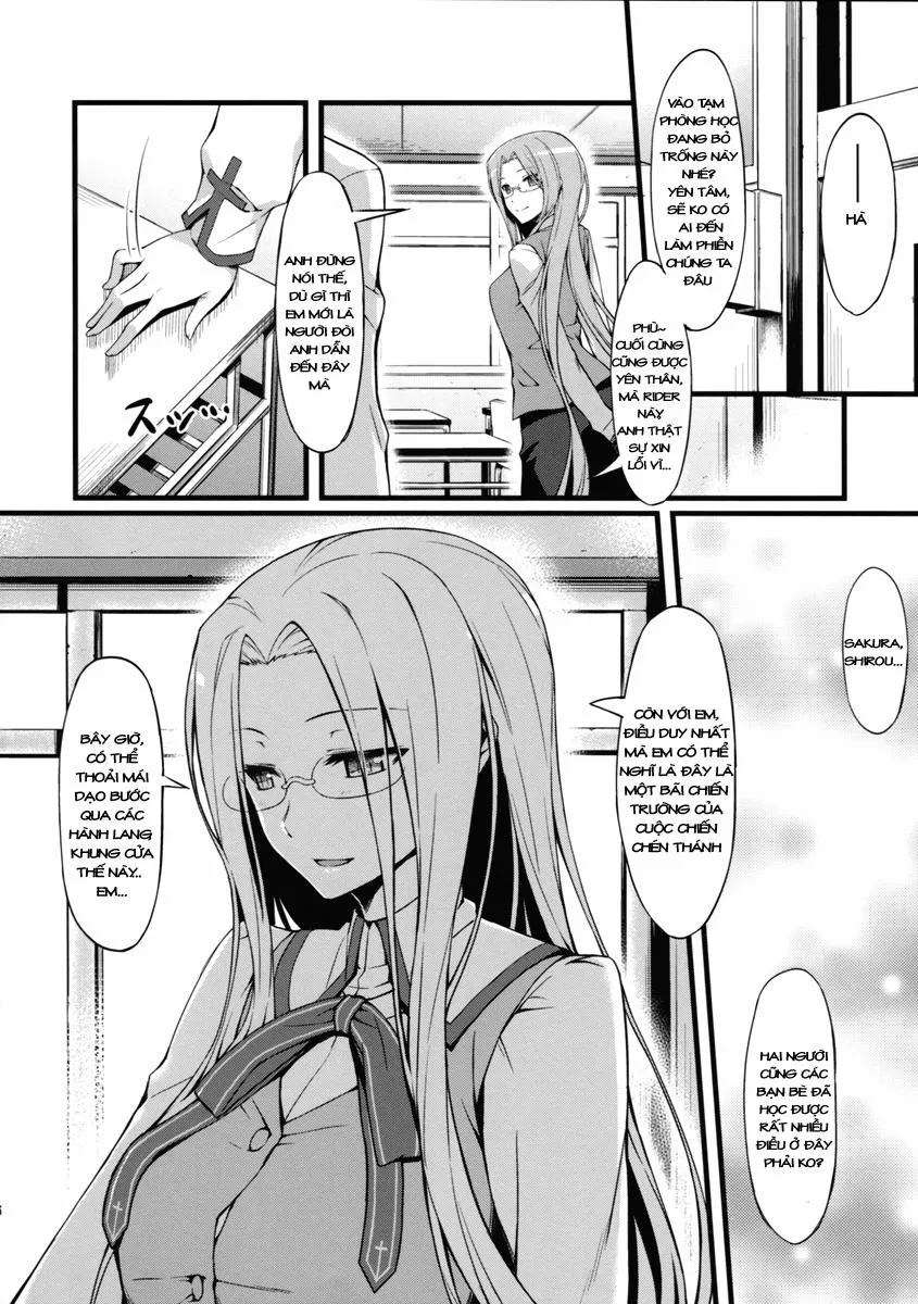 HentaiVN.net - Ảnh 6 - Rider san to Gakusei Fuku. (Fate Hollow Ataraxia) - Chap 1