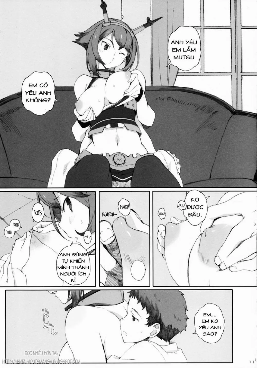 HentaiVN.net - Ảnh 10 - Mucchan To Chicchai Teitoku (Kancolle) - Chap 1