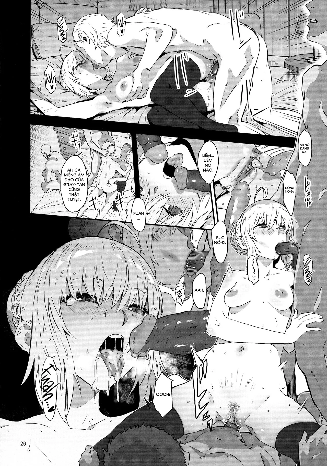 HentaiVN.net - Ảnh 28 - Sei no Jikenbo [Akogare no Gray-chan no Yowami ni Tsukekonde, Minna de Doutei o Sotsugyou sasete Moraimashita] - Chap 1