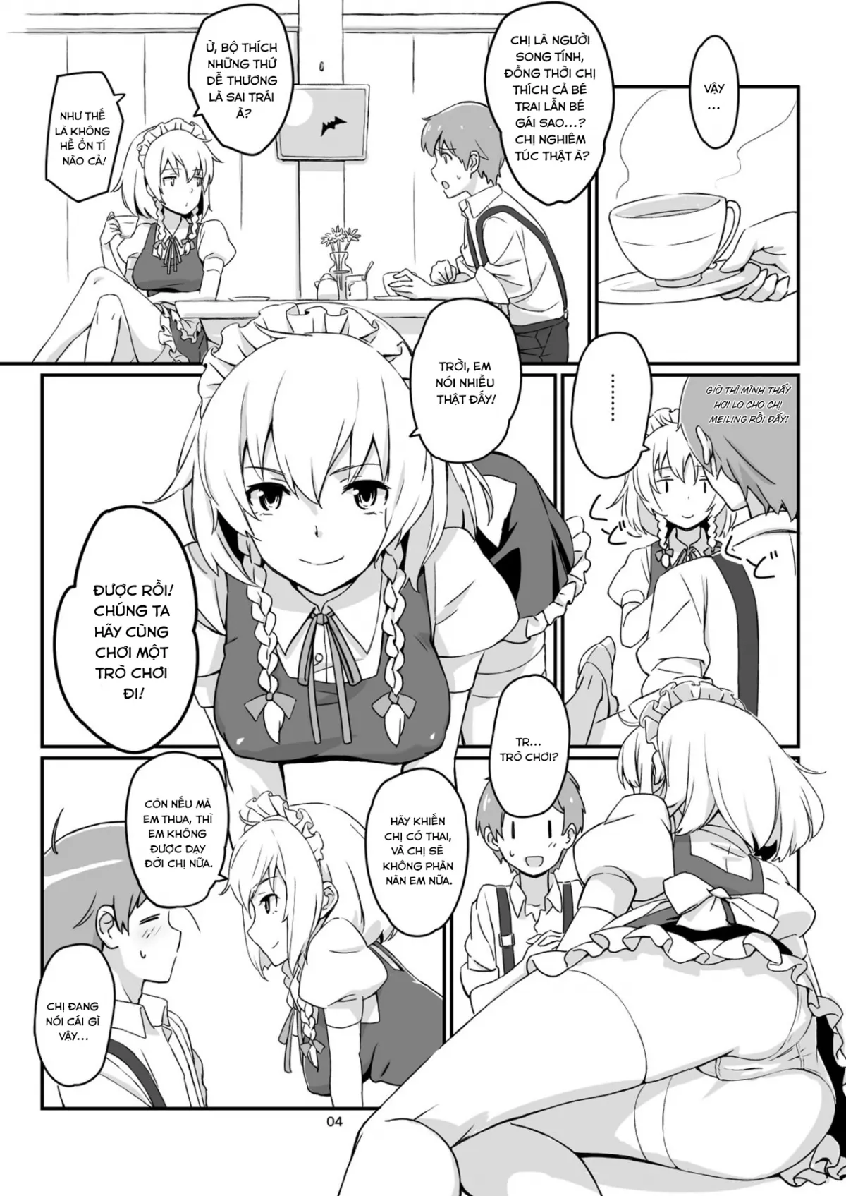 HentaiVN.net - Ảnh 4 - Không phải chị Sakuya mà tôi biết( Touhou Project) [Naisho no Sakuya-san (Touhou Project)] - Chap 1