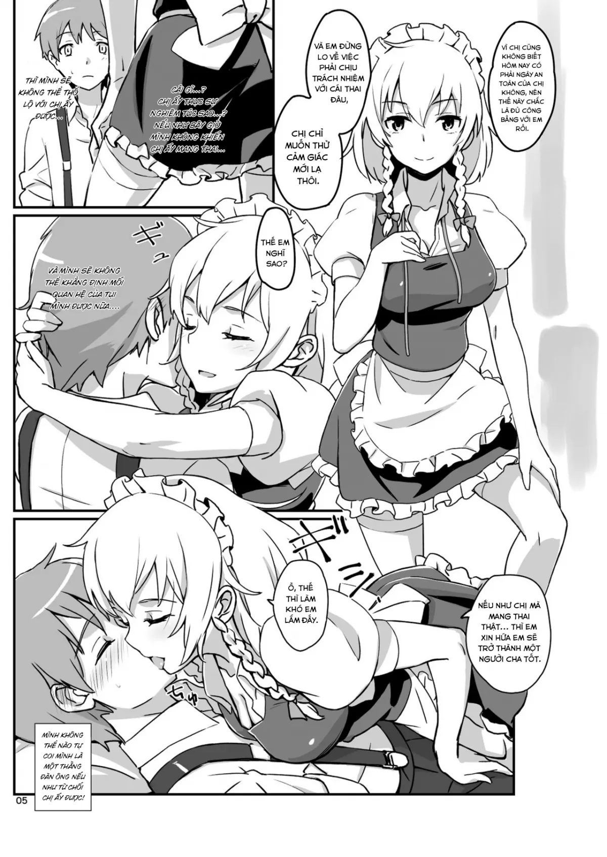HentaiVN.net - Ảnh 5 - Không phải chị Sakuya mà tôi biết( Touhou Project) [Naisho no Sakuya-san (Touhou Project)] - Chap 1
