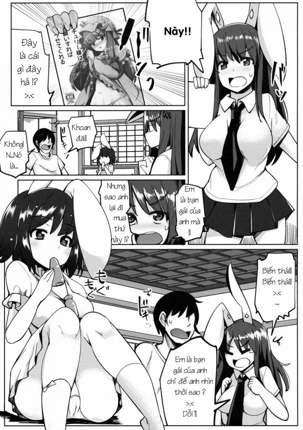 HentaiVN.net - Ảnh 4 - Uwaki Shite Tewi-chan to Sex Shita (Touhou) - Chap 1