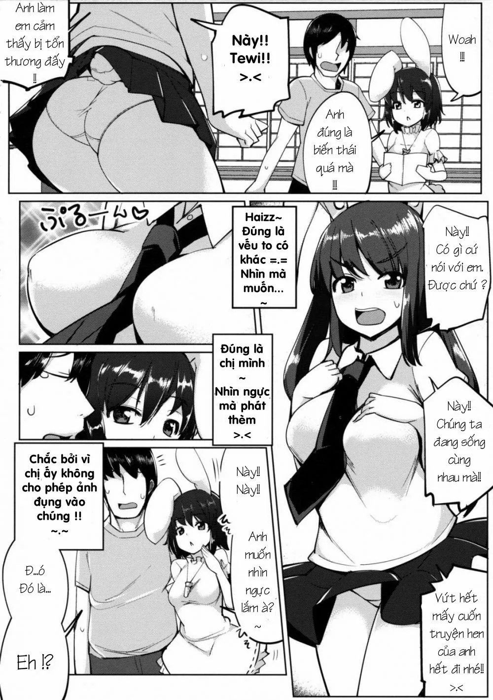 HentaiVN.net - Ảnh 5 - Uwaki Shite Tewi-chan to Sex Shita (Touhou) - Chap 1