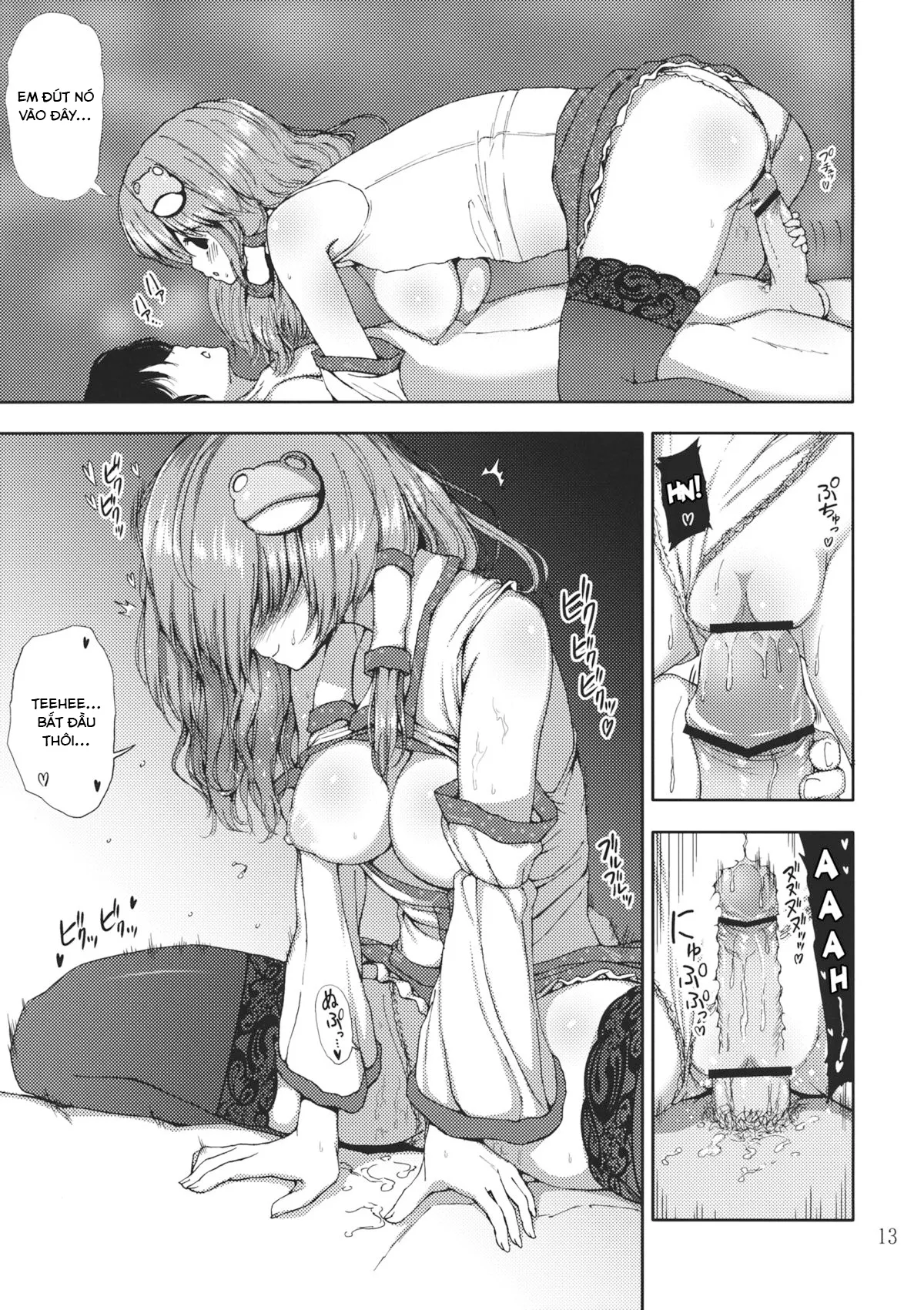 HentaiVN.net - Ảnh 13 - Deriheru-jou Sanae-san ga Yattekita!! (Touhou Project) - Chap 1