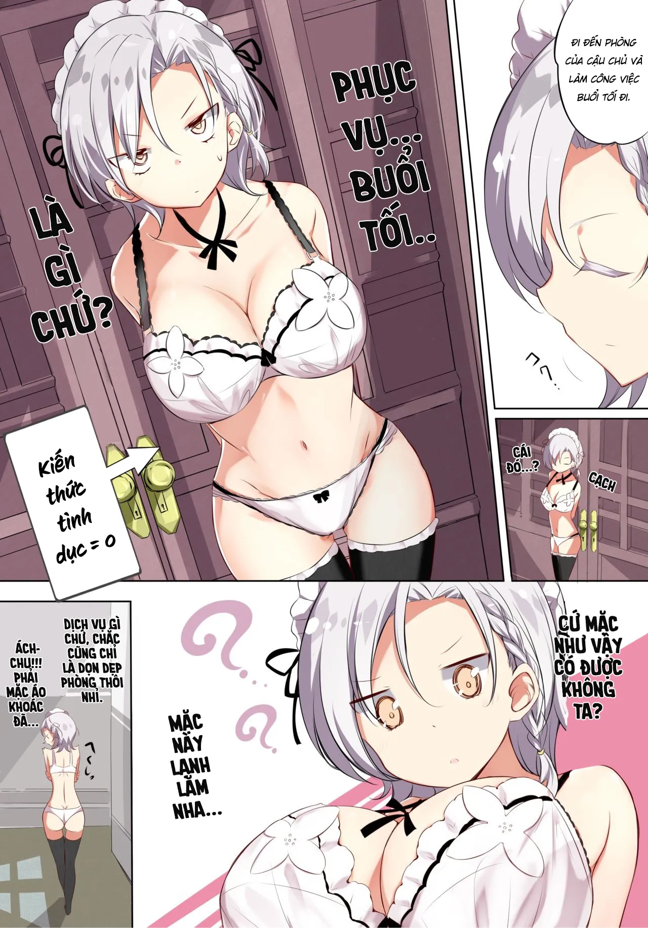 HentaiVN.net - Ảnh 4 - Nàng Hầu Ngây Thơ [Gohoushi Maid ga H-Cup nanoni Ecchi ja Nai, 侍奉担当的女仆明明是H杯却不H] - Chap 1