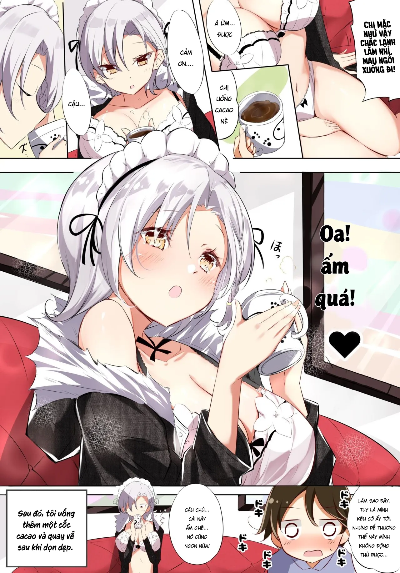 HentaiVN.net - Ảnh 6 - Nàng Hầu Ngây Thơ [Gohoushi Maid ga H-Cup nanoni Ecchi ja Nai, 侍奉担当的女仆明明是H杯却不H] - Chap 1