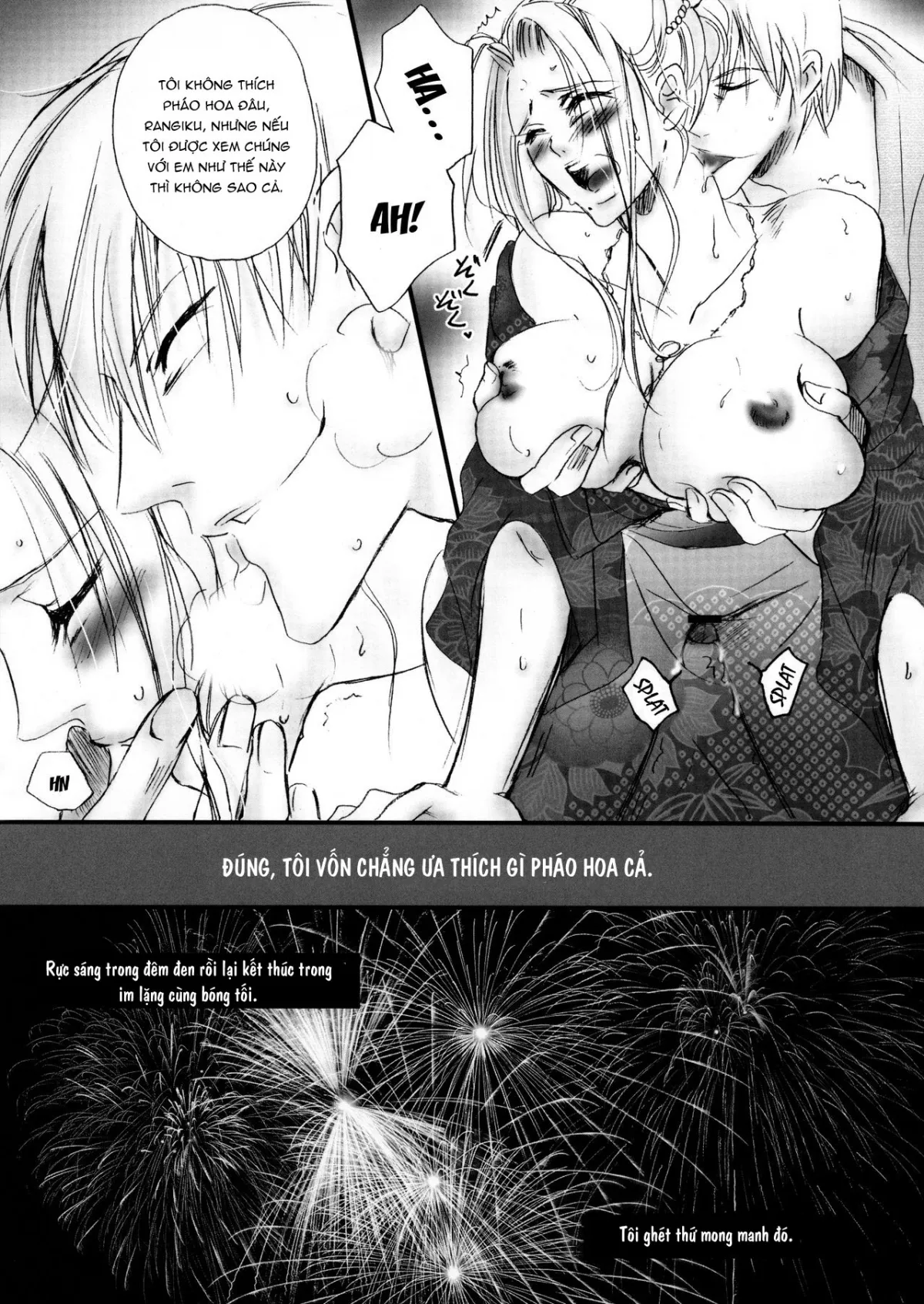 HentaiVN.net - Ảnh 10 - Xoa dịu em trong đêm pháo hoa (Bleach) [Mitsubana BLEACH ; Honey Flower BLEACH] - Chap 1