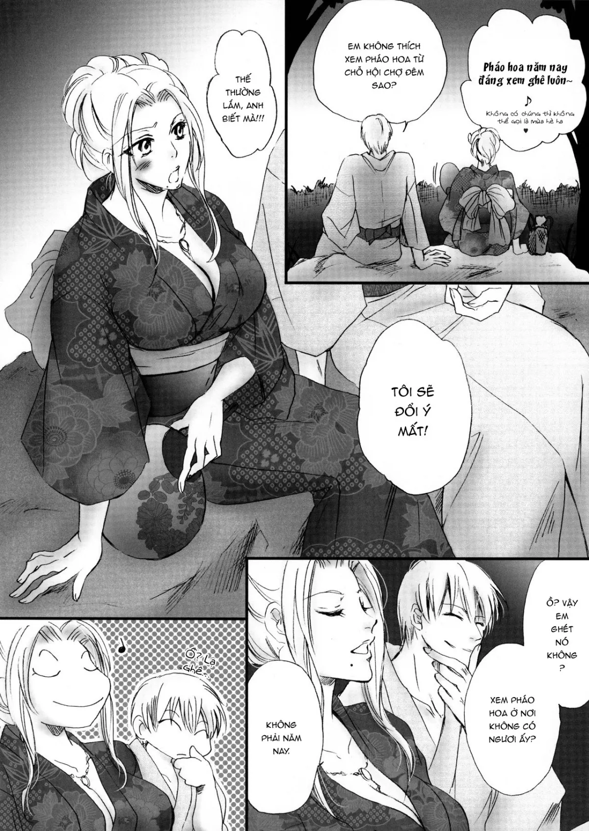 HentaiVN.net - Ảnh 3 - Xoa dịu em trong đêm pháo hoa (Bleach) [Mitsubana BLEACH ; Honey Flower BLEACH] - Chap 1