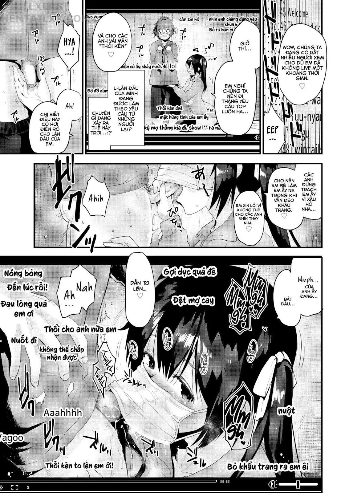HentaiVN.net - Ảnh 10 - My Girlfriend’s Lewd Stream - Chap 1
