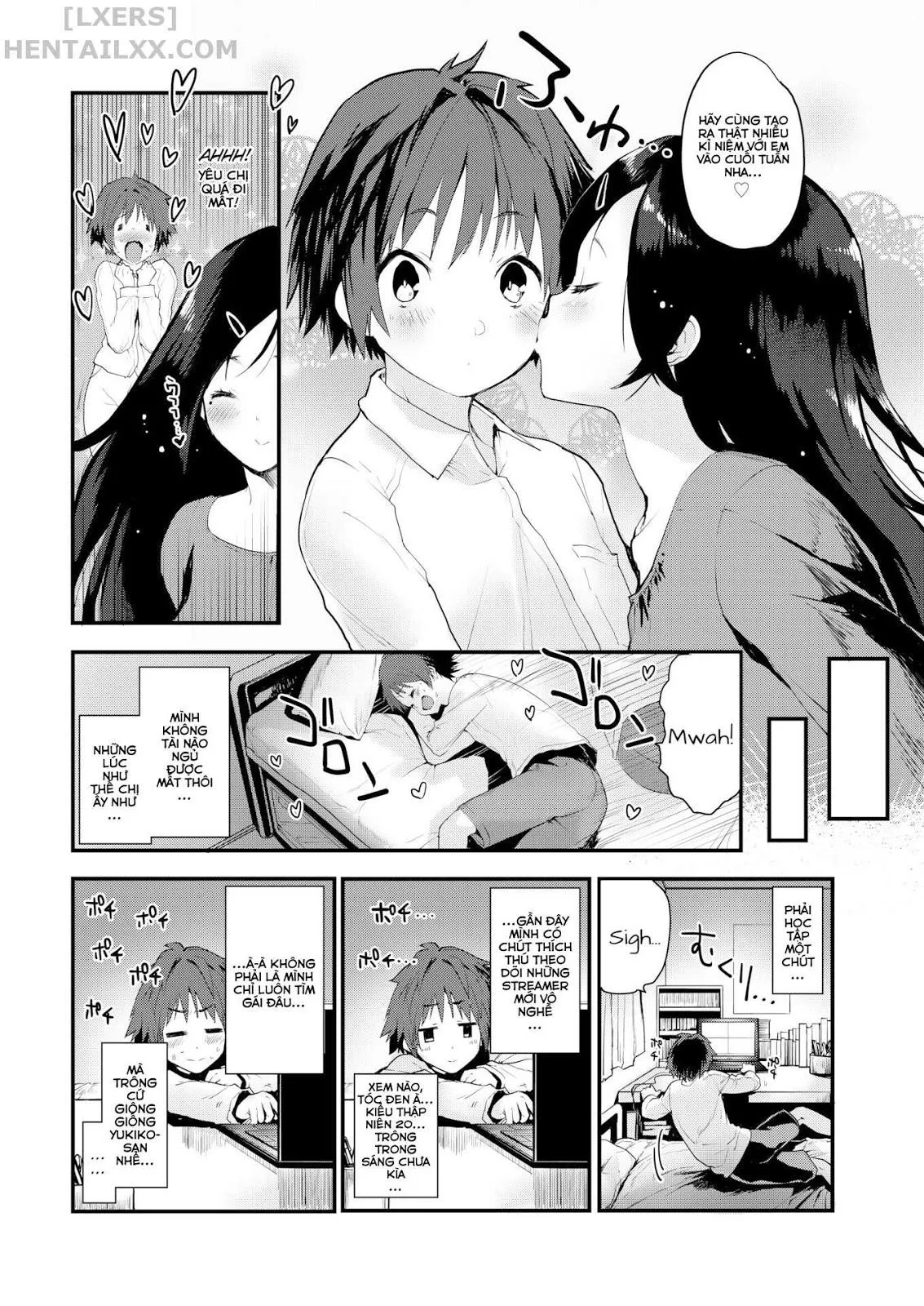HentaiVN.net - Ảnh 3 - My Girlfriend’s Lewd Stream - Chap 1
