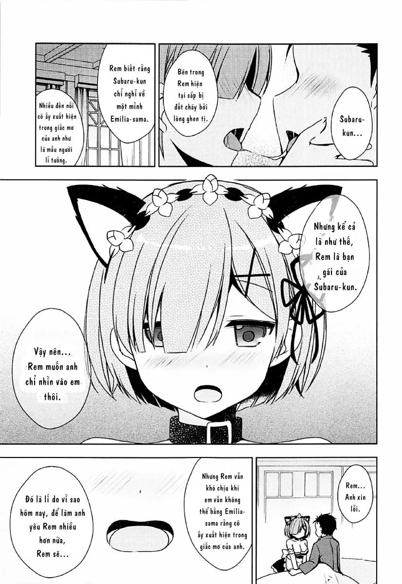 HentaiVN.net - Ảnh 9 - Em Là Chú Mèo Dâm Đãng Của Anh ! (Re: Zero Kara Hajimeru Isekai Seikatsu) [Shall I make Rem-nyan go Nyan Nyan? ; Rem-nyan to Nyannyan Suru? ; レムにゃんとにゃんにゃんする?] - Chap 1
