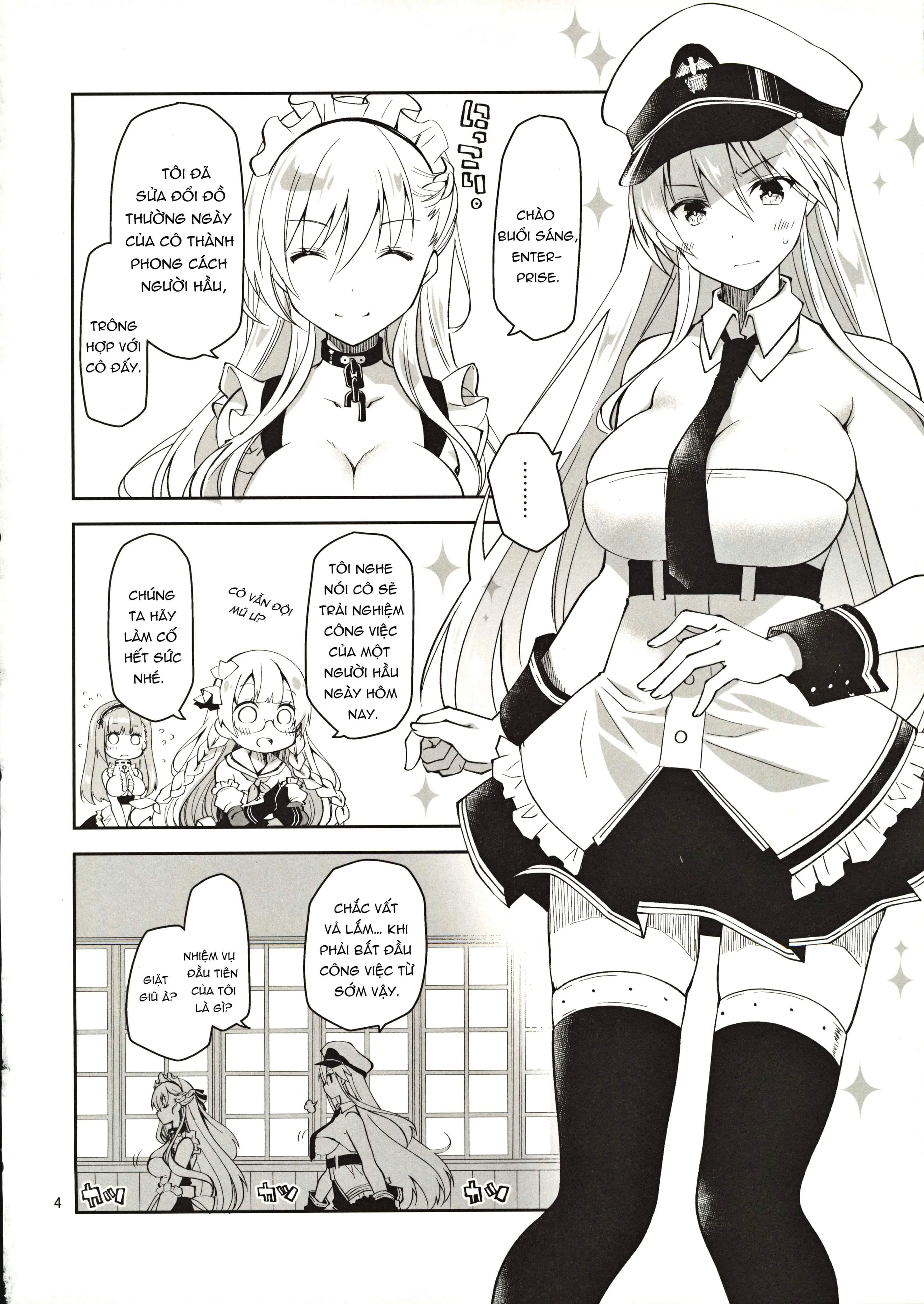 HentaiVN.net - Ảnh 4 - Nàng Hầu Enterprise ( Azur Lane ) [メイドインエンタープライズ (アズールレーン)] - Chap 1
