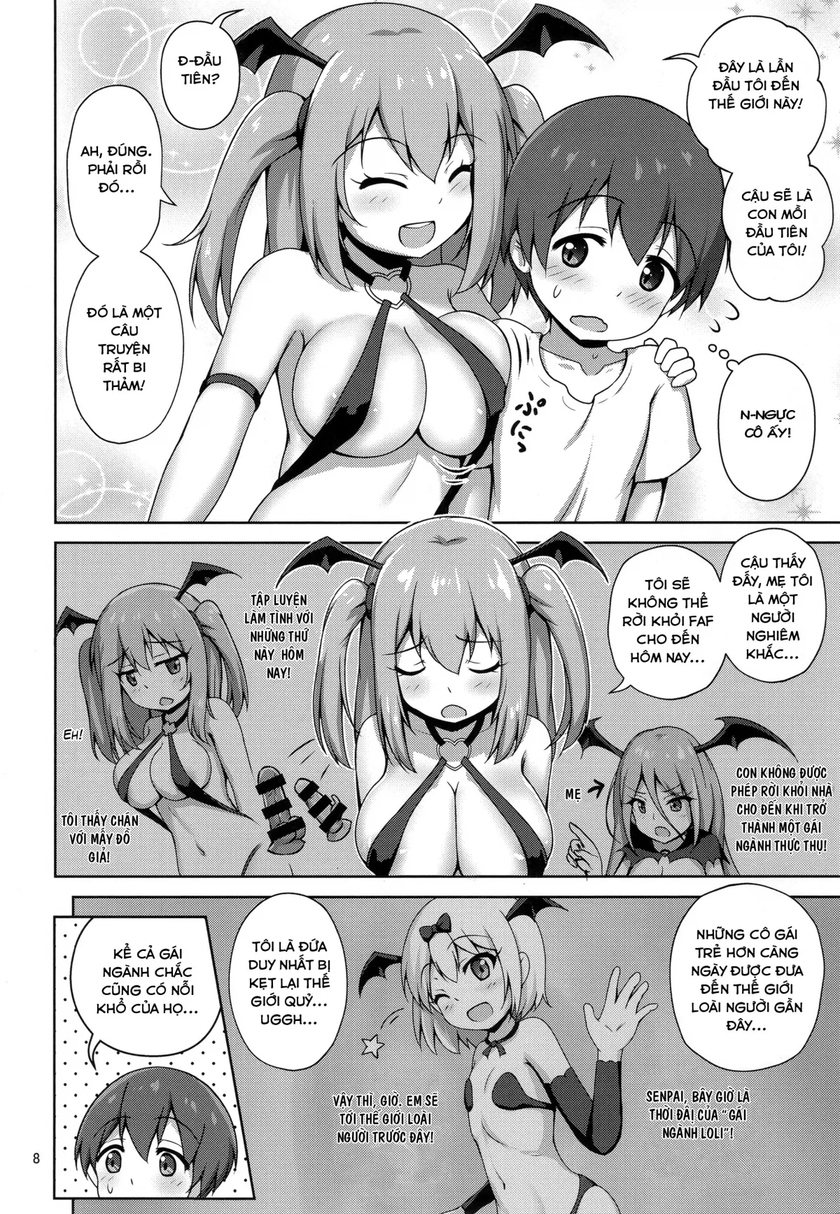 HentaiVN.net - Ảnh 8 - Cô gái quỷ succusbus Liliotte [akoiri Succubus, Shota ni Deau; The Sheltered Succubus Meets A Little Boy.] - Chap 1
