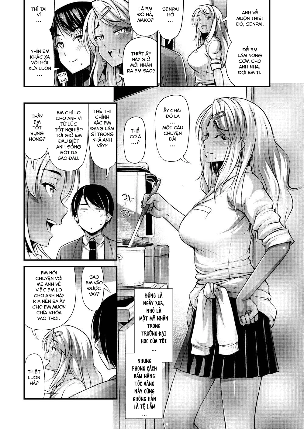 HentaiVN.net - Ảnh 3 - Ý Trời Bảo Anh Lấy Em Làm Vợ Đó! [Mako-chan Isn’t What She Seems] - Chap 1