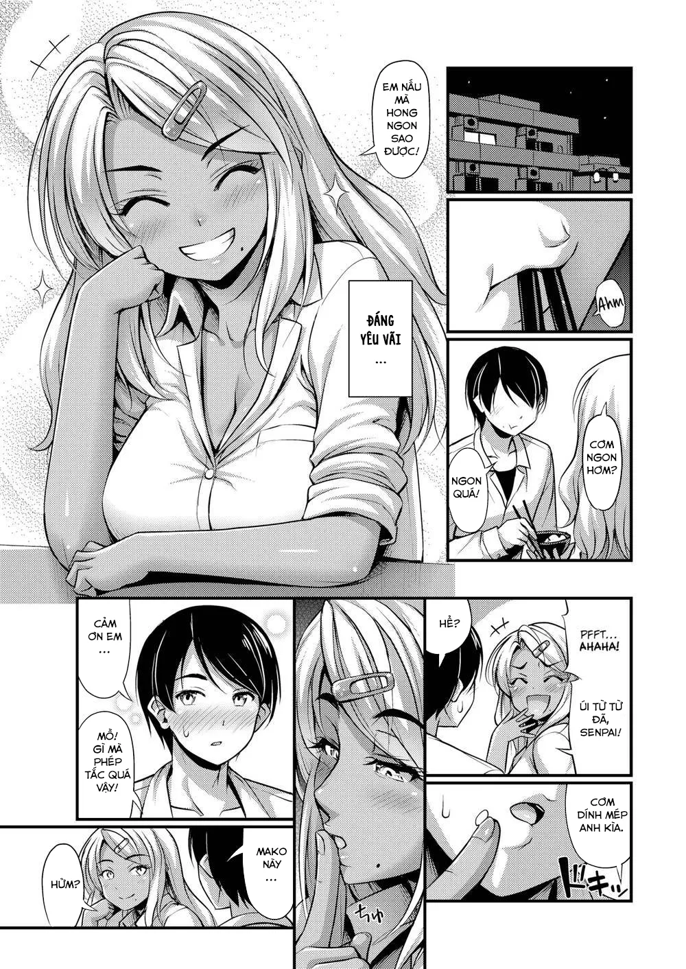 HentaiVN.net - Ảnh 4 - Ý Trời Bảo Anh Lấy Em Làm Vợ Đó! [Mako-chan Isn’t What She Seems] - Chap 1