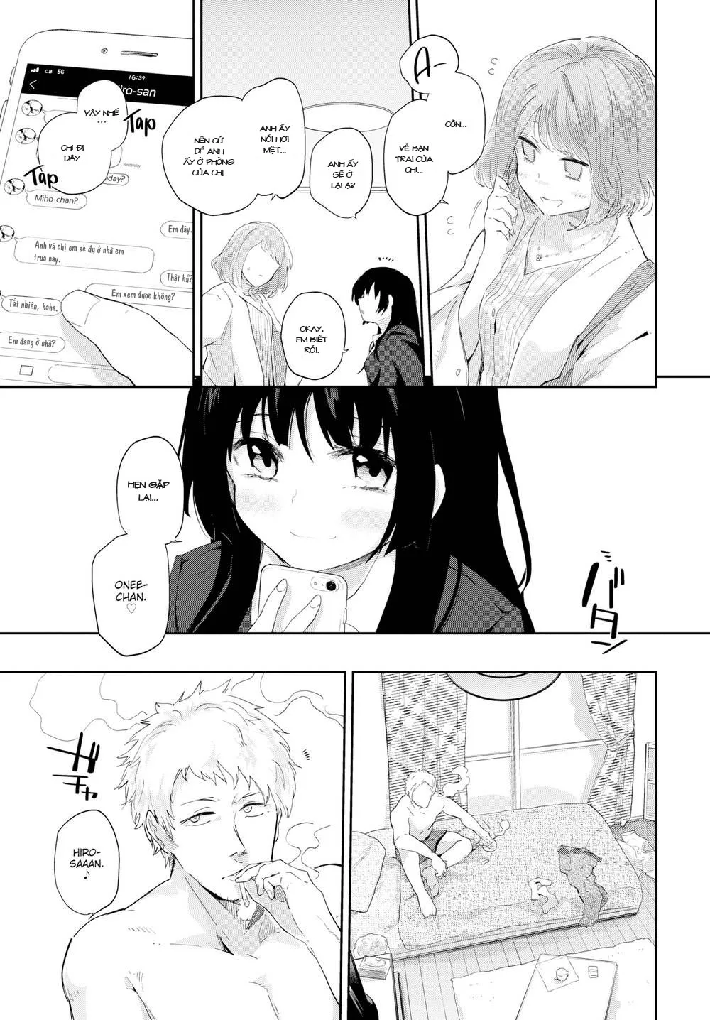 HentaiVN.net - Ảnh 4 - On a still warm bed - Chap 1