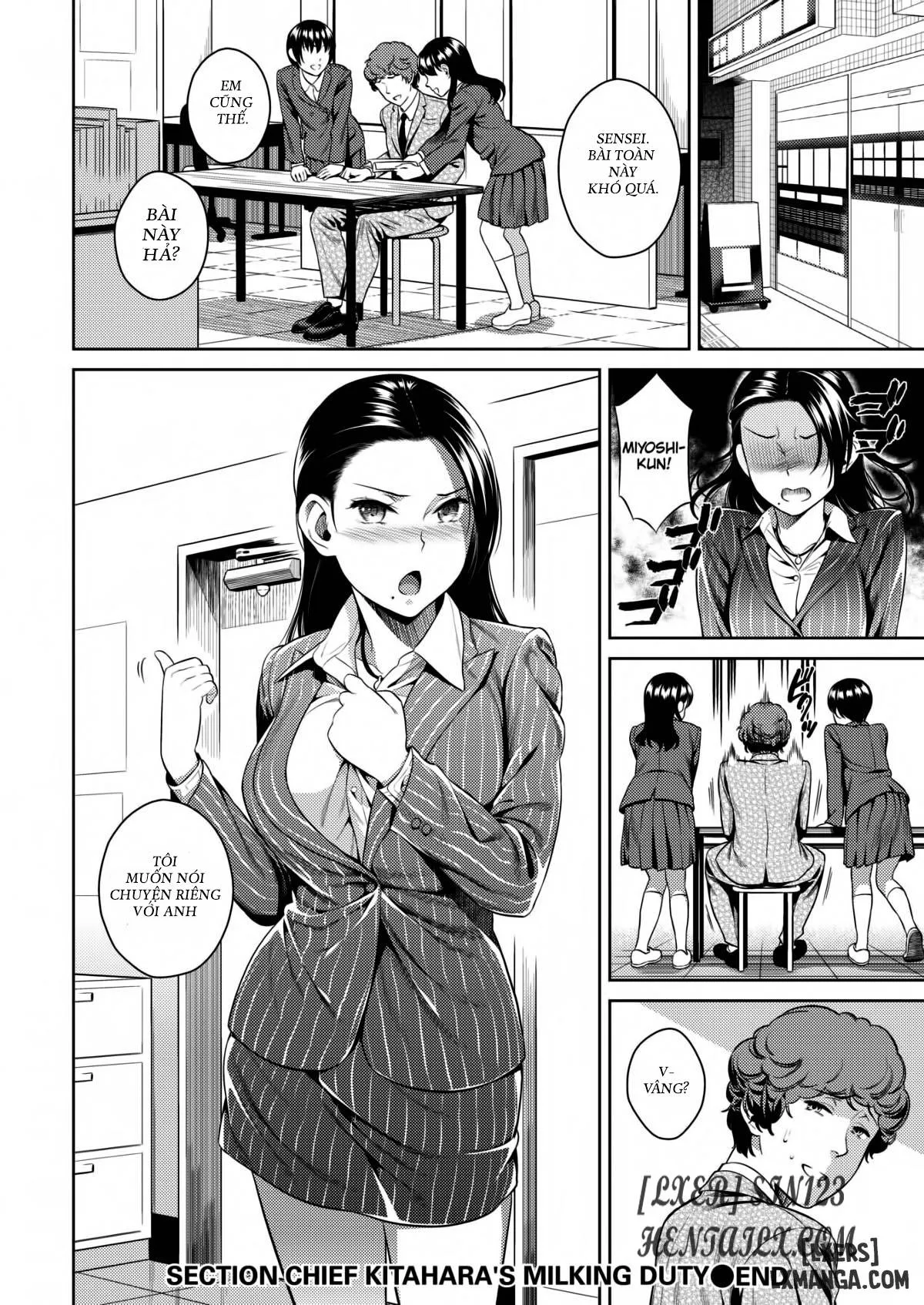 HentaiVN.net - Ảnh 18 - Section Chief Kitahara’s Milking Duty - Chap 1