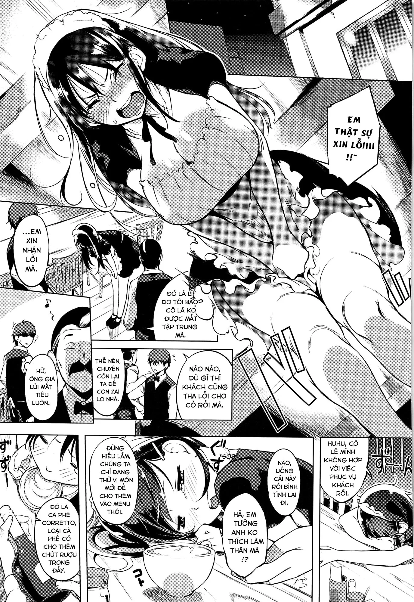 HentaiVN.net - Ảnh 4 - Noumitsu Café [Rich Nectar Café] - Chap 1