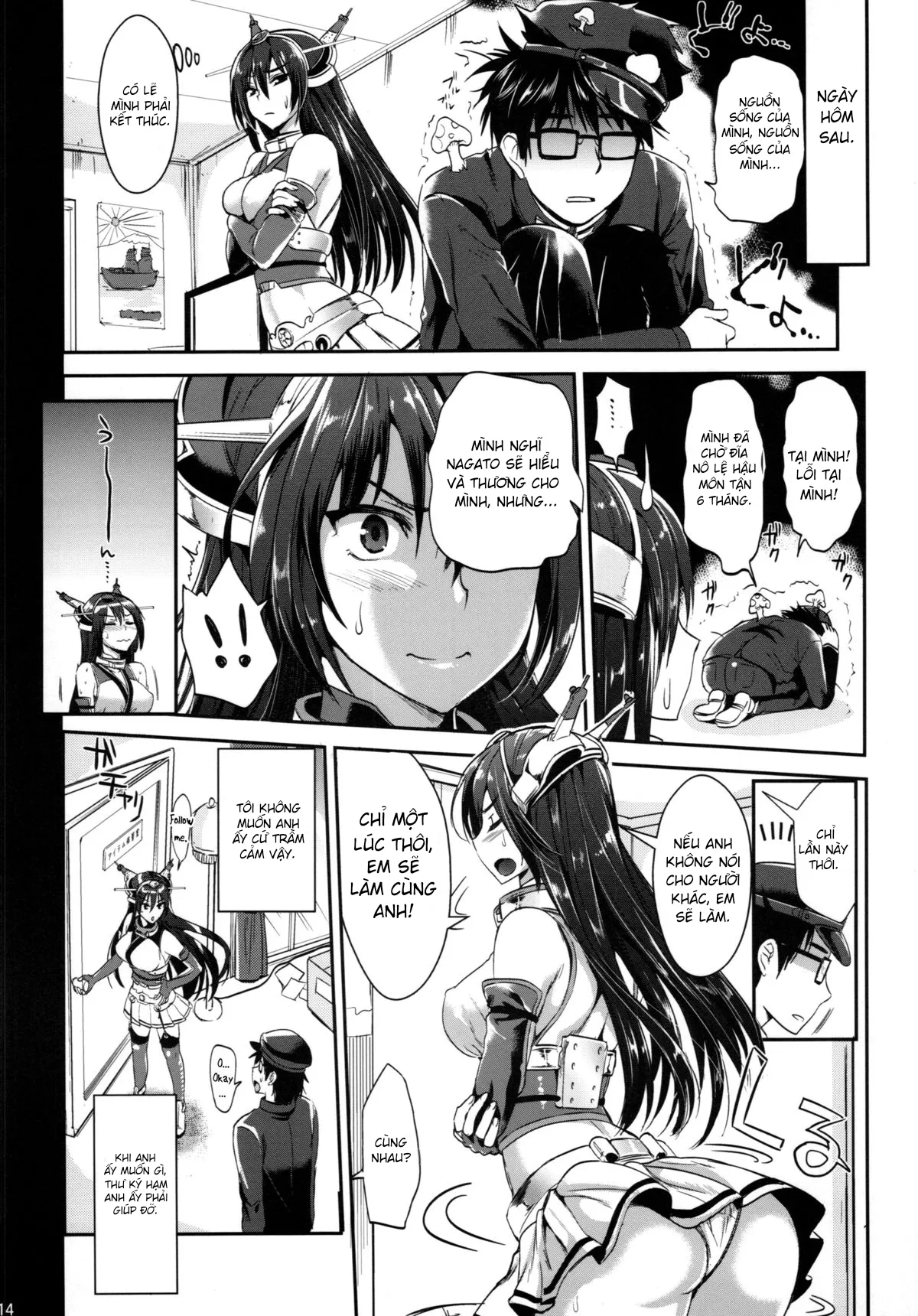 HentaiVN.net - Ảnh 14 - Senkan Nagato to Hentai Teitoku (Kantai Collection -KanColle-) [戦艦長門と変態提督 (艦隊これくしょん -艦これ-)] - Chap 1