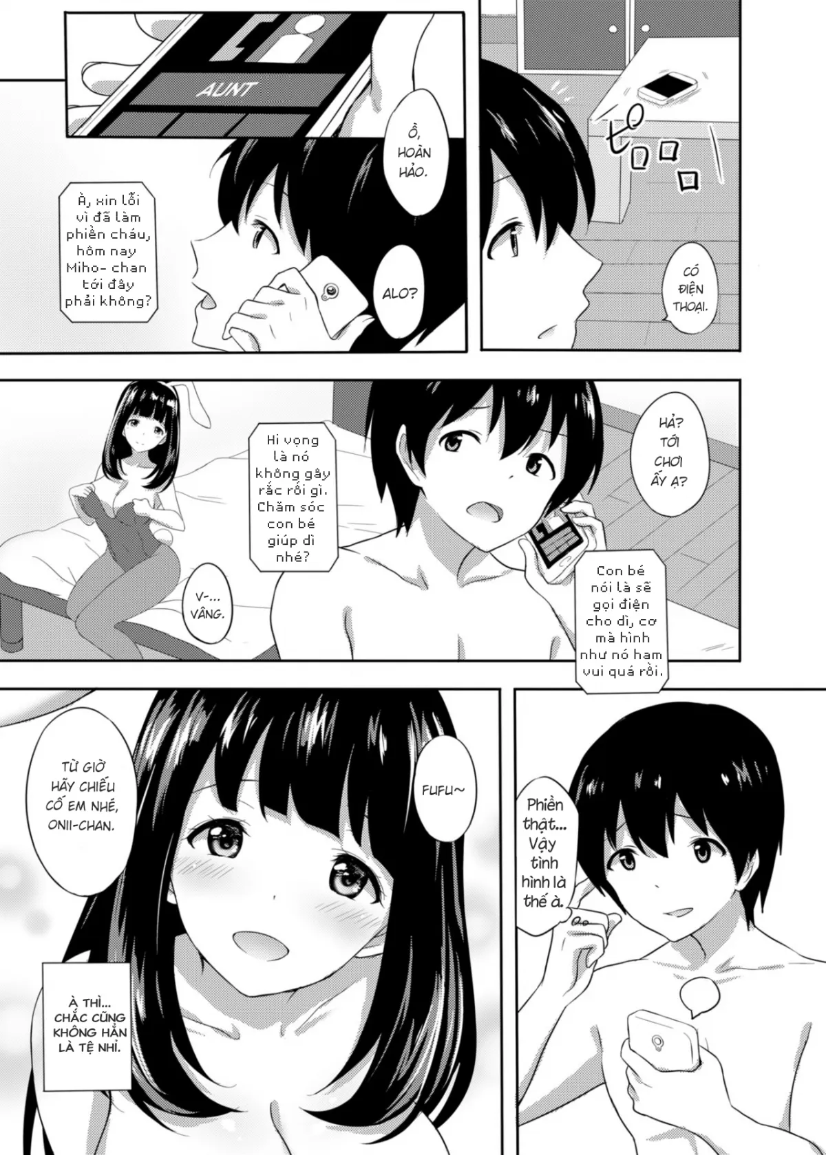 HentaiVN.net - Ảnh 24 - Món Quà Của Miho- chan [Hatsujou Iede Musume ~Shinseki JK Miho-chan no Gohoushi Seikatsu~] - Chap 1