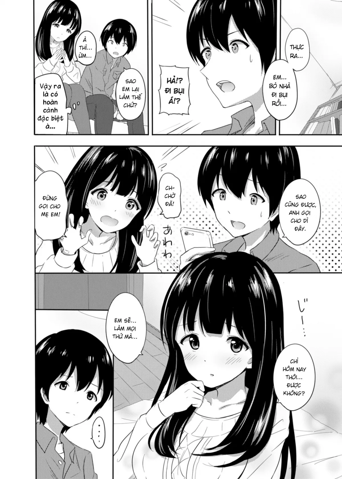 HentaiVN.net - Ảnh 3 - Món Quà Của Miho- chan [Hatsujou Iede Musume ~Shinseki JK Miho-chan no Gohoushi Seikatsu~] - Chap 1