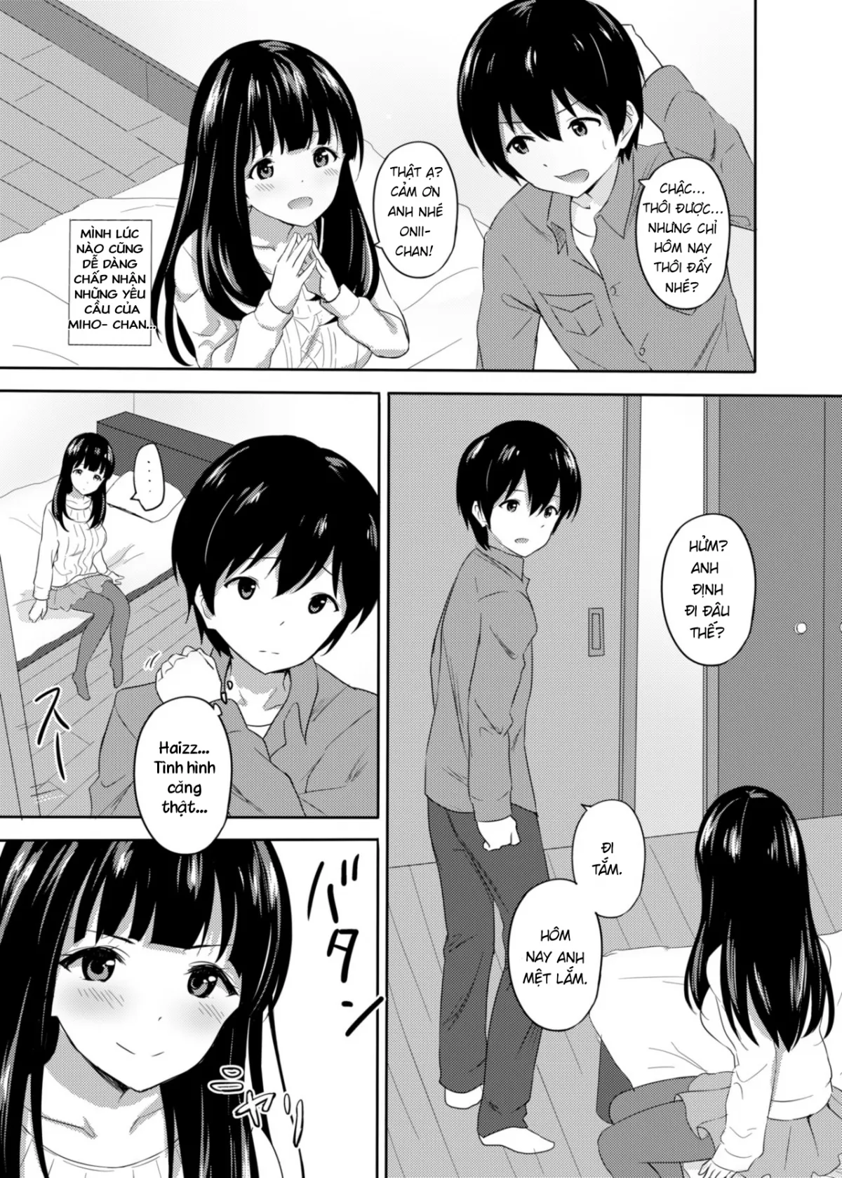 HentaiVN.net - Ảnh 4 - Món Quà Của Miho- chan [Hatsujou Iede Musume ~Shinseki JK Miho-chan no Gohoushi Seikatsu~] - Chap 1