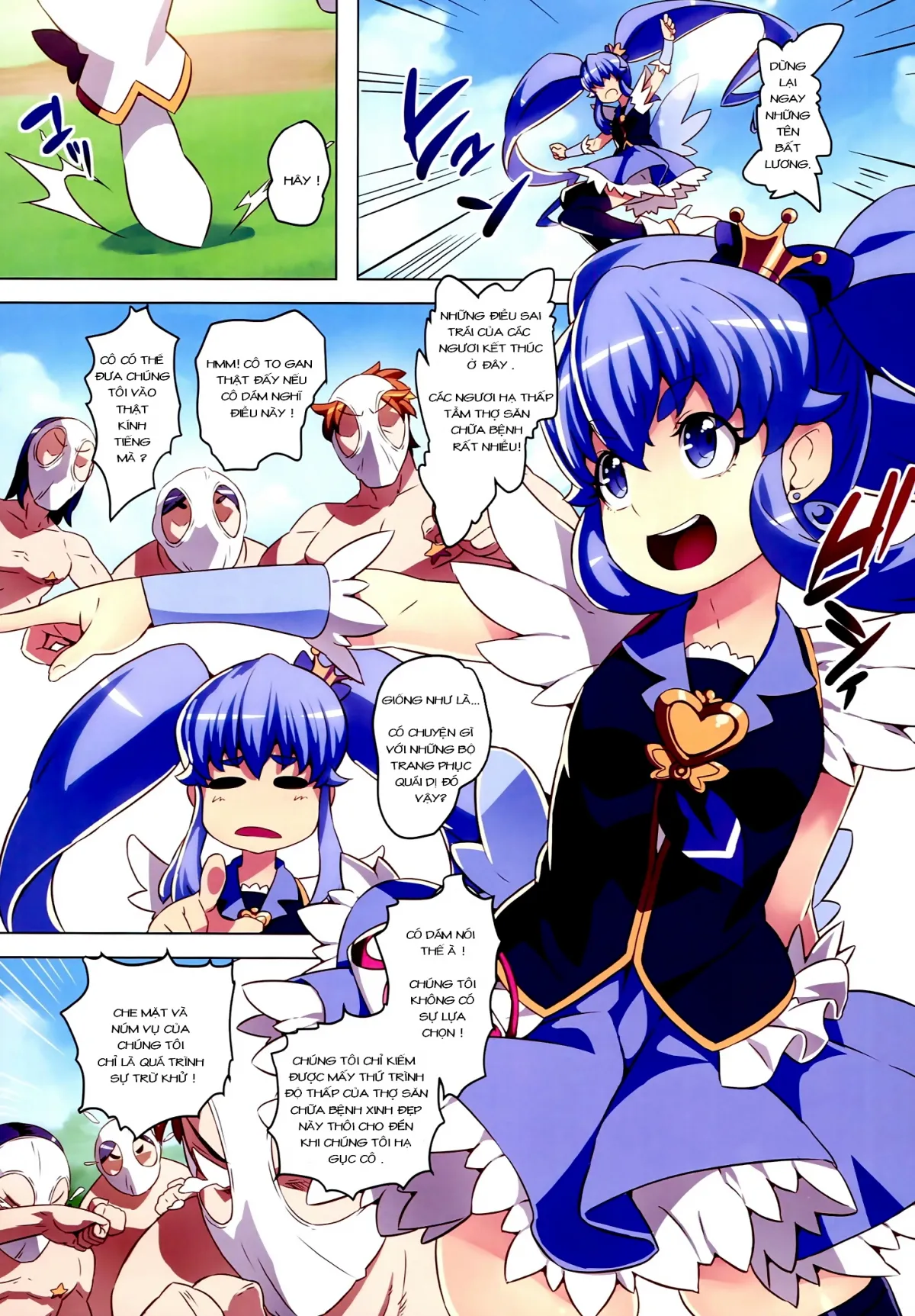 HentaiVN.net - Ảnh 4 - Kinkyuu!! Tenkuu ni Mau Aoki Joou wo Kare! (Happiness Charge Precure!) - Chap 1