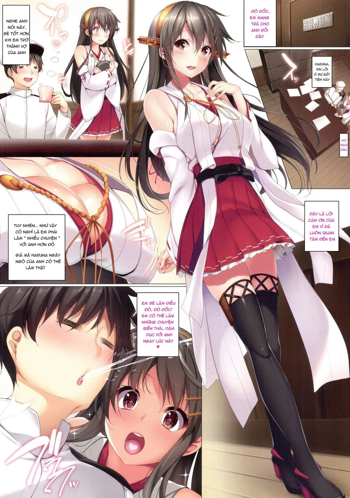 HentaiVN.net - Ảnh 3 - Haruna Datte Shitaindesu! (Kantai Collection -KanColle-) [榛名だってしたいんですっ (艦隊これくしょん -艦これ-)] - Chap 1