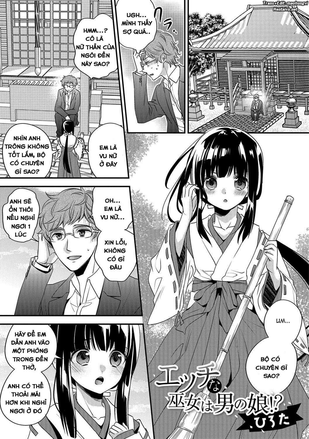 HentaiVN.net - Ảnh 1 - Ecchi na Miko wa Otokonoko!? (Gekkan Web Otoko no Ko-llection! S Vol. 26) - Chap 1