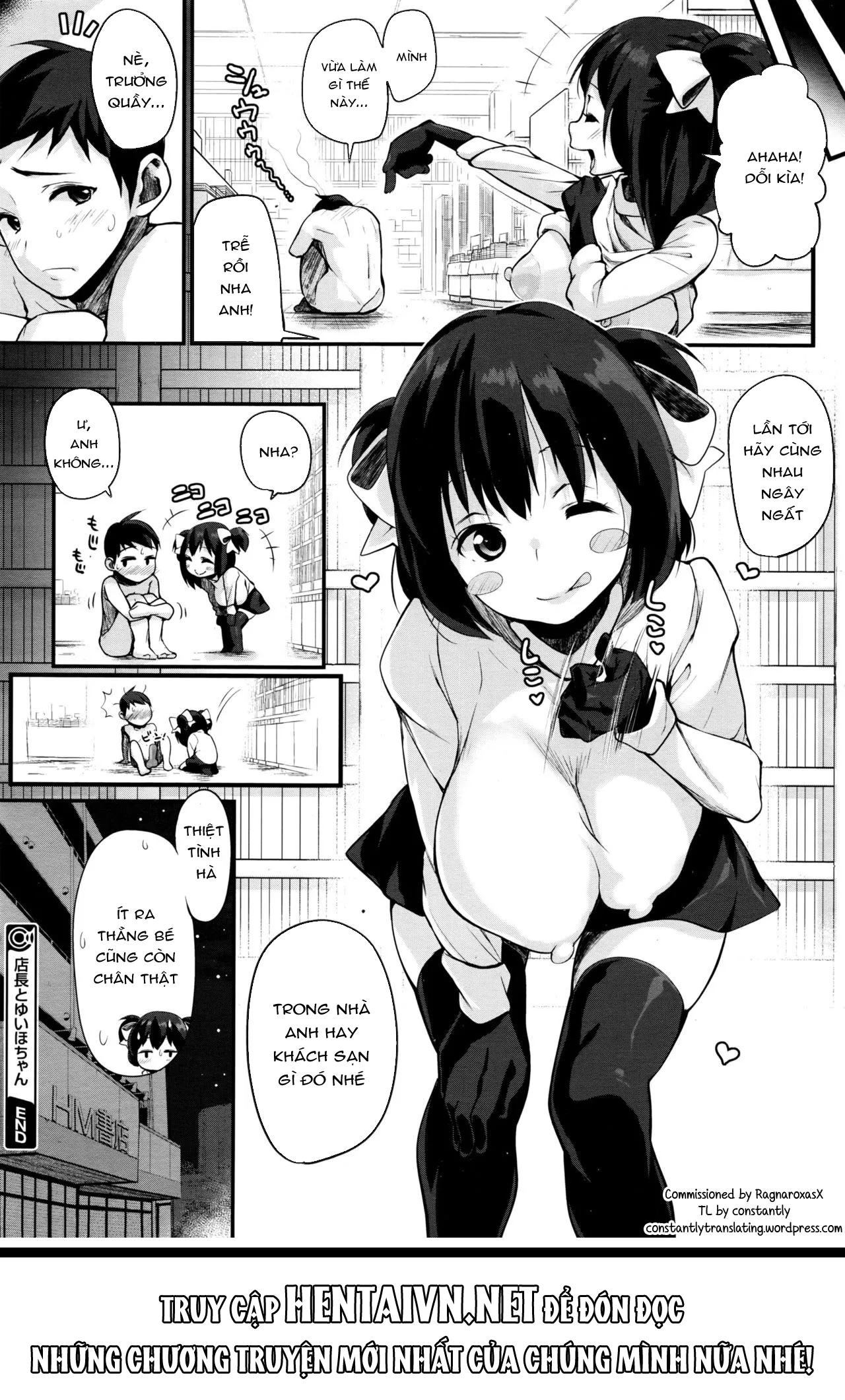 HentaiVN.net - Ảnh 23 - Tenchou to Yuiho-chan [Manager And Yuiho-chan; Yuiho-chan và Anh Chủ Tiệm] - Chap 1